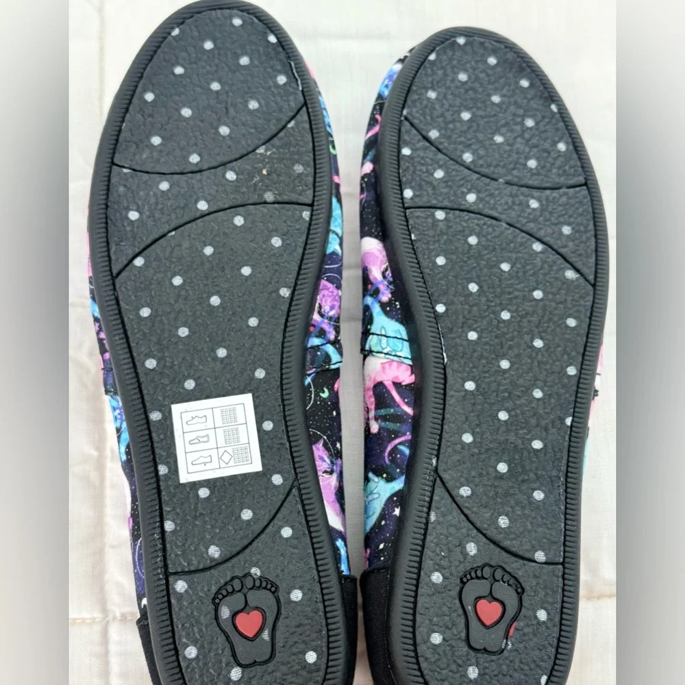 Bobs for Cats Skechers cat in space slip on canvas loafers memory foam 9 EUC - Picture 8 of 9
